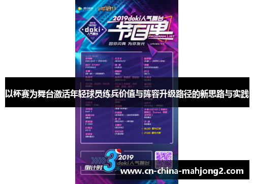 以杯赛为舞台激活年轻球员练兵价值与阵容升级路径的新思路与实践 以杯赛为舞台激活年轻球员练兵价值与阵容升级路径的新思路与实践